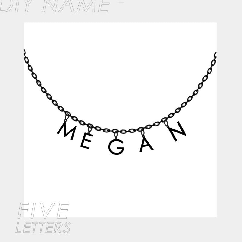 Wholesale Stainless Steel Alphabet Pendant Necklaces